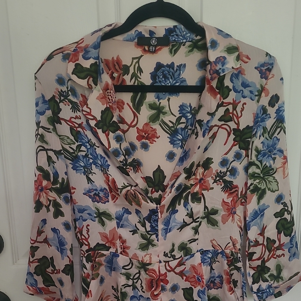 Floral Button-Up Blouse